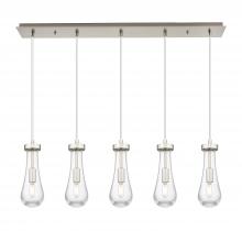 Innovations Lighting 125-451-1P-SN-G451-4SDY - Owego - 5 Light - 37 inch - Brushed Satin Nickel - Linear Pendant