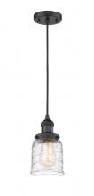 Innovations Lighting 201C-BK-G513 - Bell - 1 Light - 5 inch - Matte Black - Cord hung - Mini Pendant