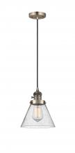 Innovations Lighting 201CSW-AB-G44 - Cone - 1 Light - 8 inch - Antique Brass - Cord hung - Mini Pendant