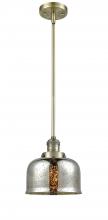  201S-AB-G78-LED - Bell - 1 Light - 8 inch - Antique Brass - Stem Hung - Mini Pendant