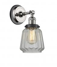 Innovations Lighting 203BP-PNBK-G142 - Chatham - 1 Light - 7 inch - Polished Nickel - Sconce