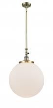 Innovations Lighting 206-AB-G201-16 - Beacon - 1 Light - 16 inch - Antique Brass - Stem Hung - Mini Pendant