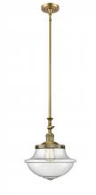 Innovations Lighting 206-BB-G544-LED - Oxford - 1 Light - 12 inch - Brushed Brass - Stem Hung - Mini Pendant