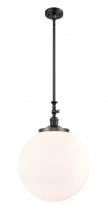 Innovations Lighting 206-BK-G201-16 - Beacon - 1 Light - 12 inch - Matte Black - Stem Hung - Mini Pendant