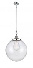 Innovations Lighting 206-PC-G204-16 - Beacon - 1 Light - 16 inch - Polished Chrome - Stem Hung - Mini Pendant