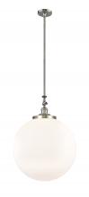 Innovations Lighting 206-SN-G201-18 - Beacon - 1 Light - 12 inch - Brushed Satin Nickel - Stem Hung - Mini Pendant