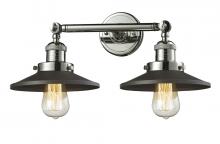  208-PN-M6BK - Railroad - 2 Light - 18 inch - Polished Nickel - Bath Vanity Light