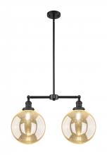 Innovations Lighting 209-BK-G208-10 - Beacon - 2 Light - 25 inch - Matte Black - Stem Hung - Island Light