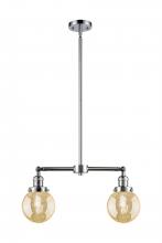 Innovations Lighting 209-PC-G208-6 - Beacon - 2 Light - 23 inch - Polished Chrome - Stem Hung - Island Light