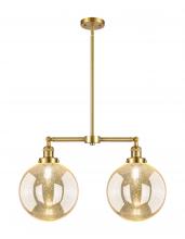 Innovations Lighting 209-SG-G208-10 - Beacon - 2 Light - 25 inch - Satin Gold - Stem Hung - Island Light