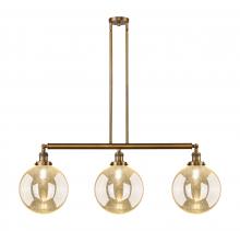 Innovations Lighting 213-BB-G208-10 - Beacon - 3 Light - 42 inch - Brushed Brass - Stem Hung - Island Light