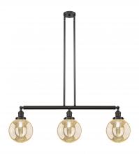 Innovations Lighting 213-OB-G208-8 - Beacon - 3 Light - 41 inch - Oil Rubbed Bronze - Stem Hung - Island Light