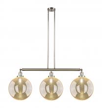 Innovations Lighting 213-PN-G208-12 - Beacon - 3 Light - 44 inch - Polished Nickel - Stem Hung - Island Light