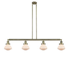  214-AB-G321-LED - Olean - 4 Light - 51 inch - Antique Brass - Stem Hung - Island Light