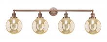 Innovations Lighting 215-AC-G208-8 - Beacon - 4 Light - 44 inch - Antique Copper - Bath Vanity Light