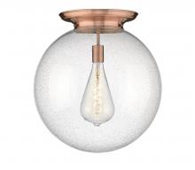 Innovations Lighting 221-1F-AC-G204-18 - Beacon - 1 Light - 18 inch - Antique Copper - Flush Mount