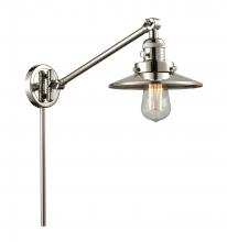  237-PN-M1-PN - Railroad - 1 Light - 8 inch - Polished Nickel - Swing Arm