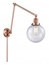 Innovations Lighting 238-AC-G204-8 - Beacon - 1 Light - 8 inch - Antique Copper - Swing Arm