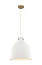 Innovations Lighting 410-1PL-BB-M412-16W - Newton Bell - 1 Light - 16 inch - Brushed Brass - Cord hung - Pendant