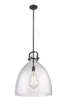 Innovations Lighting 410-1SL-BK-G412-18SDY - Newton Bell - 1 Light - 18 inch - Matte Black - Pendant