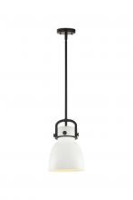 Innovations Lighting 410-1SS-BK-M412-8W - Newton Bell - 1 Light - 8 inch - Matte Black - Mini Pendant