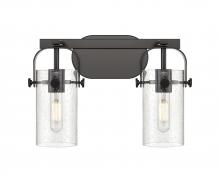 Innovations Lighting 423-2W-BK-G423-7SDY - Pilaster - 2 Light - 15 inch - Matte Black - Bath Vanity Light