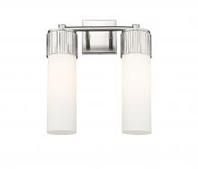 Innovations Lighting 428-2W-SN-G428-12WH - Bolivar - 2 Light - 14 inch - Satin Nickel - Bath Vanity Light