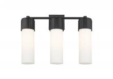 Innovations Lighting 428-3W-BK-G428-12WH - Bolivar - 3 Light - 21 inch - Matte Black - Bath Vanity Light