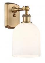 Innovations Lighting 516-1W-BB-G558-6GWH - Bella - 1 Light - 6 inch - Brushed Brass - Sconce