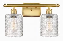 Innovations Lighting 516-2W-SG-G112C-5CL - Cobbleskill - 2 Light - 15 inch - Satin Gold - Bath Vanity Light