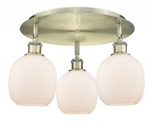 Innovations Lighting 516-3C-AB-G101 - Belfast - 3 Light - 18 inch - Antique Brass - Flush Mount