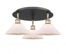 Innovations Lighting 516-3C-BAB-G131 - Orwell - 3 Light - 20 inch - Black Antique Brass - Flush Mount