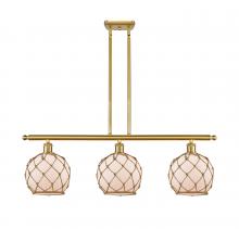 Innovations Lighting 516-3I-SG-G121-8RB - Farmhouse Rope - 3 Light - 36 inch - Satin Gold - Cord hung - Island Light