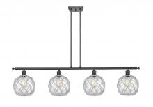 Innovations Lighting 516-4I-BK-G122-8RW - Farmhouse Rope - 4 Light - 48 inch - Matte Black - Cord hung - Island Light