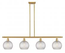 Innovations Lighting 516-4I-SG-G122C-8CL - Athens - 4 Light - 48 inch - Satin Gold - Cord hung - Island Light