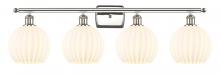 Innovations Lighting 516-4W-PN-G1217-8WV - White Venetian - 4 Light - 38 inch - Polished Nickel - Bath Vanity Light