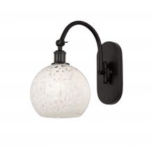 Innovations Lighting 518-1W-OB-G1216-8WM - White Mouchette - 1 Light - 8 inch - Oil Rubbed Bronze - Sconce