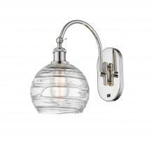 Innovations Lighting 518-1W-PN-G1213-8 - Athens Deco Swirl - 1 Light - 8 inch - Polished Nickel - Sconce