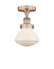 Innovations Lighting 616-1F-AC-G321 - Olean - 1 Light - 7 inch - Antique Copper - Semi-Flush Mount