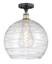 Innovations Lighting 616-1F-BAB-G1213-14 - Athens Deco Swirl - 1 Light - 14 inch - Black Antique Brass - Semi-Flush Mount