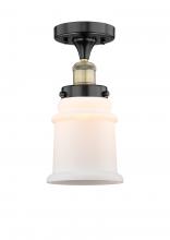 Innovations Lighting 616-1F-BAB-G181 - Canton - 1 Light - 6 inch - Black Antique Brass - Semi-Flush Mount