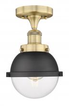 Innovations Lighting 616-1F-BB-HFS-62-BK - Edison - 1 Light - 7 inch - Brushed Brass - Semi-Flush Mount