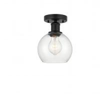 Innovations Lighting 616-1F-BK-G122-6 - Athens - 1 Light - 6 inch - Matte Black - Semi-Flush Mount