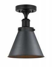 Innovations Lighting 616-1F-BK-M13-BK - Appalachian - 1 Light - 8 inch - Matte Black - Semi-Flush Mount