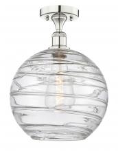 Innovations Lighting 616-1F-PN-G1213-12 - Athens Deco Swirl - 1 Light - 12 inch - Polished Nickel - Semi-Flush Mount