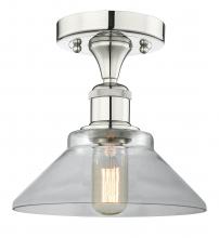 Innovations Lighting 616-1F-PN-G132 - Orwell - 1 Light - 8 inch - Polished Nickel - Flush Mount