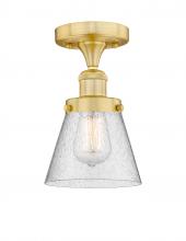 Innovations Lighting 616-1F-SG-G64 - Cone - 1 Light - 6 inch - Satin Gold - Semi-Flush Mount