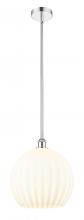 Innovations Lighting 616-1S-PC-G1217-14WV - White Venetian - 1 Light - 14 inch - Polished Chrome - Stem Hung - Pendant