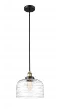 Innovations Lighting 616-1SH-BAB-G713-L - Bell - 1 Light - 12 inch - Black Antique Brass - Cord hung - Mini Pendant