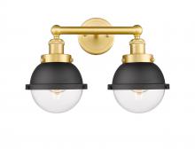 Innovations Lighting 616-2W-SG-HFS-62-BK - Edison - 2 Light - 16 inch - Satin Gold - Bath Vanity Light